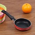 1 Piece Non stick frying pan metallic bottom or underside isolated on white background, -18.5cm. 