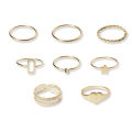 8 Pcs Trendy Round Finger Rings Set for Women - Finger Rings for Women - Finger Rings Set for Girls/ Couple Rings Latest.