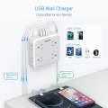 TESSAN 4 Electrical USB Hub(1 USB C Port) Charging Station, 8 AC Multiple Power Splitter Surge Protector for Office Home Kitchen Dorm Room. 