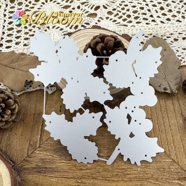 Original%20Lovely%20Christmas%20Leaves%20Branches%20Metal%20Cutting%20Dies%20Scrapbooking%20Decorative%20Embossing%20-%20Image%206