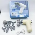 Fascia LM-130 Light Age 3-Head Deep Tissue Massage Gun with 9 Interchangeable Heads, 6-Speed Intelligent Adjustment, Rechargeable Portable Handheld Body Massager for Neck, Back, Shoulder, Muscle Pain Relief and Fast Recovery.. 