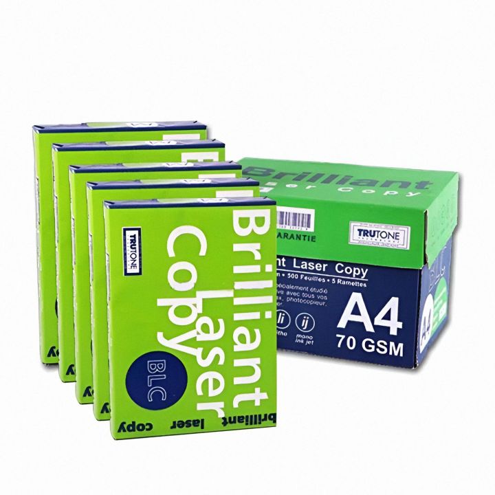 A4 Size Printer photo copier Professional paper (1 Rim = 500 Papers) Brilliant Laser Copy 70 and 80 GSM BLC Original paper Made in Indonesia