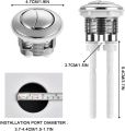 Commode button double push small size 2 inch toilet tank button universal cistern toilet accessories commode accessories. 