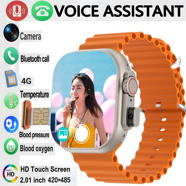 BW9 Pro Sim Card Supported popup Folding Camera Model Online Edition & Gloval Comunication Smart Watch