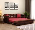 Feltro Sheesham Wood Sofa Bed With Storage (King Size, Walnut + with mattress. 