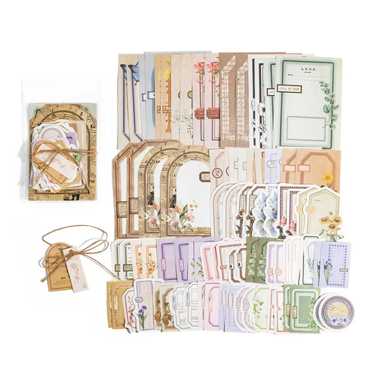 100%20pcs%20Vintage%20Aesthetic%20material%20paper%20Scrapbooking%20Set%20Planner%20hand%20made%20Diary%20Album%20compilation%20Junk%20Journal%20Supplies%20-%20Image%207