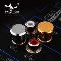 10pcs RCA Dust Caps Pure Copper Gold Plated or Rhodium Plated Audiophile Grade RCA Antioxidant Metal Protective Cover.