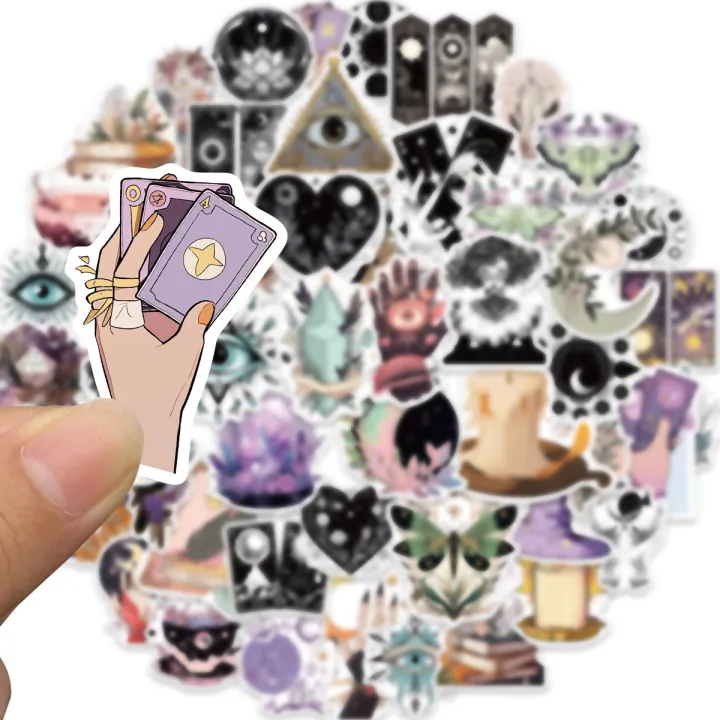 50%20PCS%20Aesthetic%20Magic%20Witchy%20Adults%20Stickers%20Waterproof%20Vinyl%20for%20Water%20Bottle,Laptop,Phone,Scrapbooks,Witchcraft,%20Journaling%20-%20Image%202