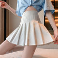 White Women Pleated Skirts Summer High Waist Zipper Girls Dancing JK Mini Skirts Black Fashion Student A Line Faldas 2024.