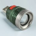 Mini Portable USB Flashlight Zoomable 3 Modes Bright Aluminum Alloy Power Bank  Light. 