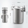 Camping Hiking Rice Cooker Outdoor Portable Picnic Cookware Stainless Steel Pot Multifunctional Travel Cooking Accessory. 