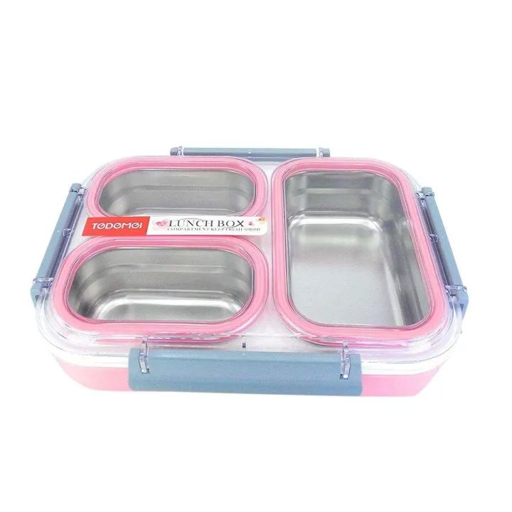 Tedemei 3 Containers Lunch Box (1200 Ml) - Convenient 3-Container Lunch Box For On-The-Go Meals