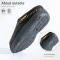 Pmoiste Soft Faux Suede House Slippers Men Comfortable Warm Cushion Designer Mark Line Living Room Shoes Slip-on Winter Indoor.