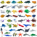 56-Piece Underwater World Model Set - Mini Marine Animals, Coral, Octopus, Nautilus, Crab, Lobster, Starfish, Ocean Model Animal. 