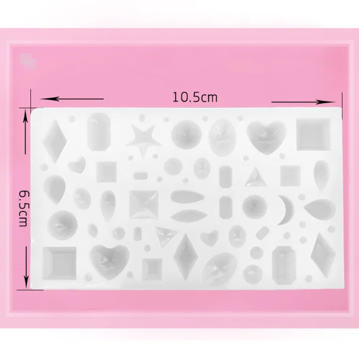 1PCS%20DIY%20mirror%20jewelry%20crystal%20Epoxy%20resin%20mold%20love%20geometry%20moon%20variety%20gemstone%20pendant%20mold%20-%20Image%202