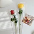 50pcspcs LOVE Transparent Rose Packaging Bags Flower Bouquet Plastic Bag Bouquet Wrapping Paper One Straight Bag Flower Packagin.