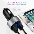 LED Display Voltmeter 3.1A Dual USB Phone Charger Car Cigarette  Power Adapter Socket Splitter for 12-24V Cars. 