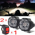 2pcs Motorcycle Led Headlight 12V High Bright Led Lights Lamp for Motorbike Moto External Front Led Focus Auxiliary Spotlights.