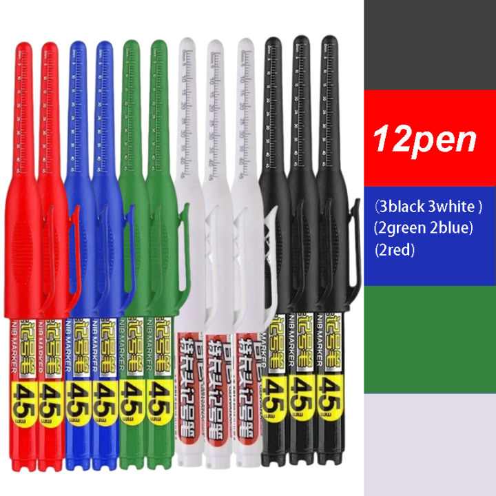 12PCS%20Long%20Head%20Marker%20Pens%20Set,%20Special%20Oil-Based%20Woodworking%20Markers%20for%20Ceramics,%2045MM%20Long%20Nib,%20Black/Blue/Red/Green%20Ink%20-%20Image%202
