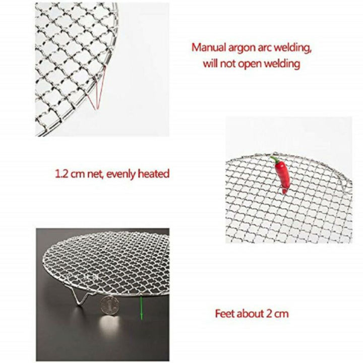 13-35cm%20Stainless%20Steel%20Round%20Bbq%20Net%20With%20Foot%20Barbecue%20Round%20Cooling%20Baking%20Rack%20Camping%20Outdoor%20Mesh%20Wire%20Net%20-%20Image%203