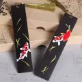 Chinese Style Retro Painted Koi Carp Wooden Bookmark Tassel Pendant Creative Book Mark Students Supplies Stationery Accessories. 