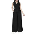 Summer Pants Sets ZANZEA Office Women Oufits Elegant Sleeveless Vests Tops Wide Leg Trousers Suits 2PCS Solid OL Work Tracksuit. 