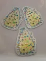 Fridge Magnet Lanka shape and metallic finish. 