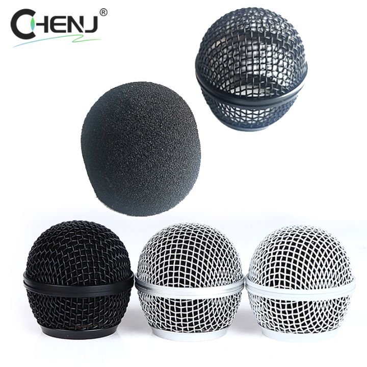 For SM58 Wireless Microphone Replacement Metal Microphone Grille Replacing Professional Party Mic Head Part