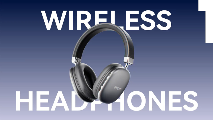 BWOO BO-BW585 Over Ear Bluetooth Grey Noise Cancelling Gaming Headphone