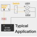 12V Speed Adjustable 2 Pin LED Electronic Flasher Relay for Motorcycle Turn Signal Direct Replacement Universal Hazard Warn. 