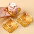 50pcs Clear Plastic Mini Cake Box Set  Baking and Kitchen Tools, ldeal for Camping, Dining, Restaurants and Bakeries. 