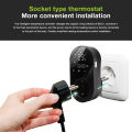 Tuya WIFI Thermostat Socket Digital Display Smart Thermostat Touch Screen Home EU Temperature Regulation For  Home Alexa. 
