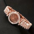 New Best-Selling Fashion Light Luxury Minimalist Rose Gold Women's Watch Necklace Bracelet Earring Set. 