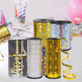 100 Yards Gold and Silver Curling Ribbon Shiny Balloon String  Wrapping Ribbon for Christmas Party Wedding Craft Flowers Dec. 