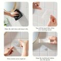 A covered 5-slot toothbrush holder, self-adhesive wall toothbrush storage rack, plastic bathroom supplies.
