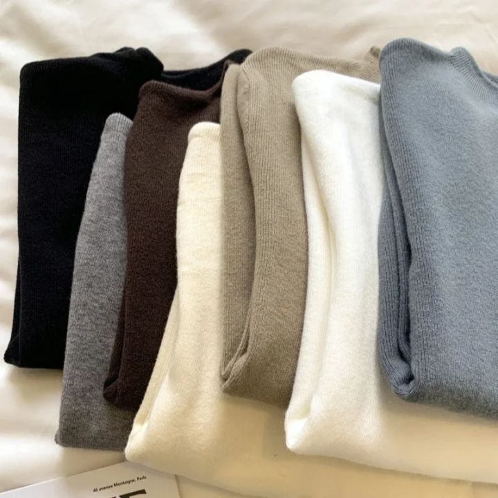 2026%20Solid%20Sweater%20Women%20Half%20Turtleneck%20Knitted%20Pullovers%20Harajuku%20Korean%20Soft%20Warm%20Knitwear%20Autumn%20Winter%20Fashion%20Slim%20Jumpers%20-%20Image%203