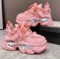 Ladies Thick Sole Sneakers – Trendy High Platform Casual Shoes. 