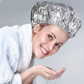 2pcs/5pcs Tin Foil Heated Shower Cap For Deep Conditioning, Reusable Heating Cap For Salon And Home Use. 