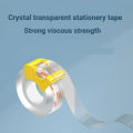 Deli 2 Rolls Transparent Tape with Dispenser Clear Tape Rolls Office Tape Refills for Desk, Craft, and Wrapping,Stationery.