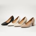 New High Heel Shoes Pointed Shallow Mouth Thin Heel Platform High Heels Fashion Elegant Patent Leather Women Shoes. 