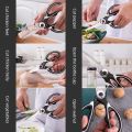 Scissors Stainless Steel Kitchen Household Bone Scissors Chicken Wings Fish Chopper Bottle Opener Clip Walnut Kitchen Tools. 