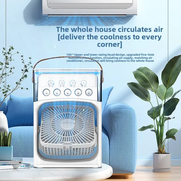 Portable 3 In 1 Fan AIr Conditioner Household Small Air Cooler LED Night Lights Humidifier Air Adjustment Home Fans Dropshipping