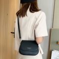 Trendy Saddle Shoulder Bag Women PU Leather Crossbody Bag Simple Solid Color Flap Messenger Bag Fashion Handbags Pouch. 