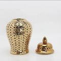 Decorative Jar Ginger Jar Vase Decor Vintage Ginger Jar with Lid Carved Lattice Decorative Temple Jar Stunning Home Decor Intricate Ginger Jars Storage Jar. 