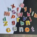 26 Letters,A~Z Cartoon Cute Coloured English Alphabet Letter Fabric Embroidery Applique Iron on Patches For Cothing Kids,Shirt. 