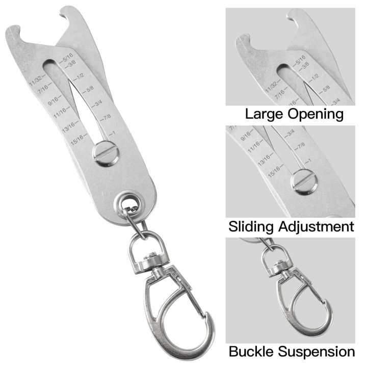 Portable Precise Thread Size Checker Keychain Bolt Size Finder Keychain Nut and Bolt Thread Gauge Identifier