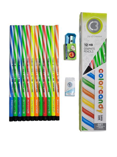 Doms%20C3%20Color%20Candy%20Super%20Dark%20HB%20Graphite%20Pencil%20Box%2012%20Pcs%20Pack%20-%20Image%202