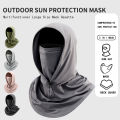 Outdoor Sports Sun Protection Mask Hat All-in-One Summer Fishing Sun Hat Full Face Ice Silk Breathable Scarf Driving and Cycling. 