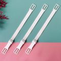 3-Pack Anti-Slip Bra Strap Holders | Adjustable Elastic Clips with Metal Buckles (Black/White/Beige). 
