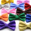 Hot Pure Men's Bow Tie Adjustable Butterfly Neckties Solid Plaid Bowtie For Man Wedding Party Boy Girl Bowknot. 